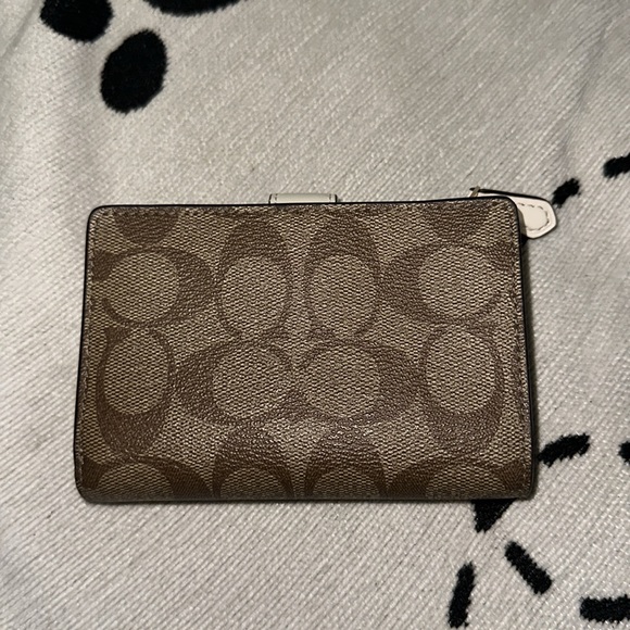 Coach Brown and tan coated canvas with white and brown leather accents Wallet - Picture 2 of 14
